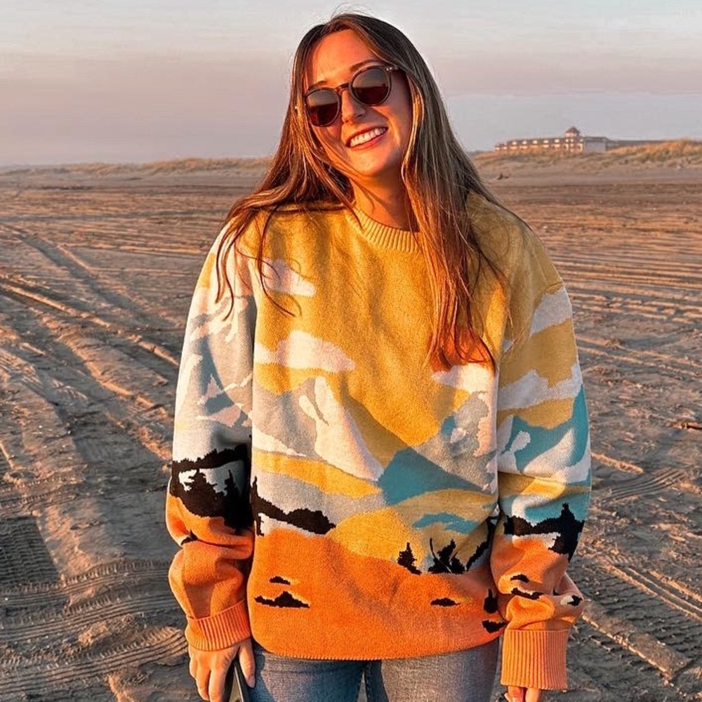 Mountianscape oversized sweater